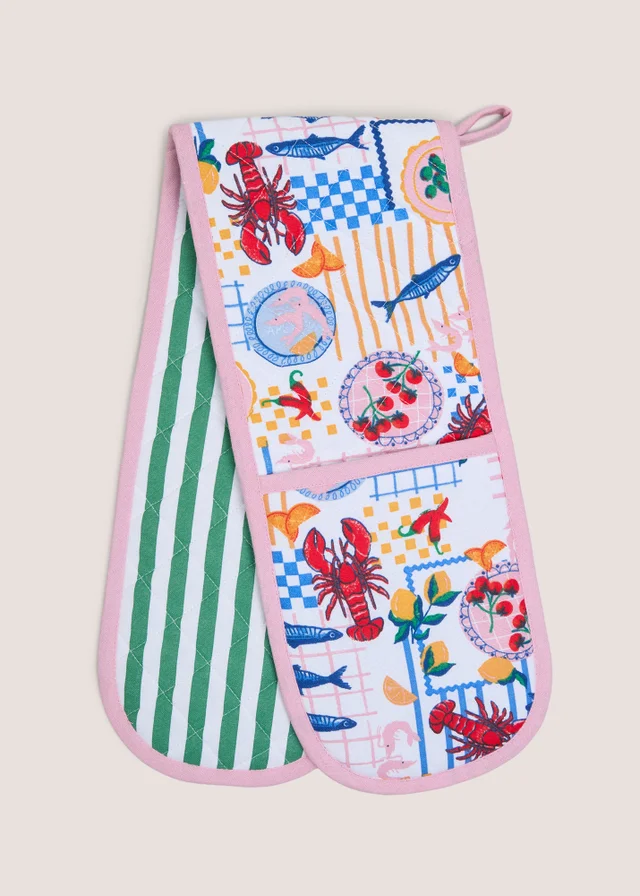 Multicolour Sorrento Printed Oven Gloves