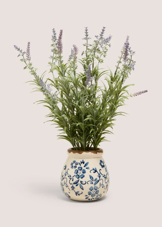 Small Lavender Jacobean Pot