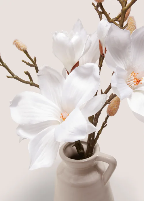 White Magnolia In Jug Image 2