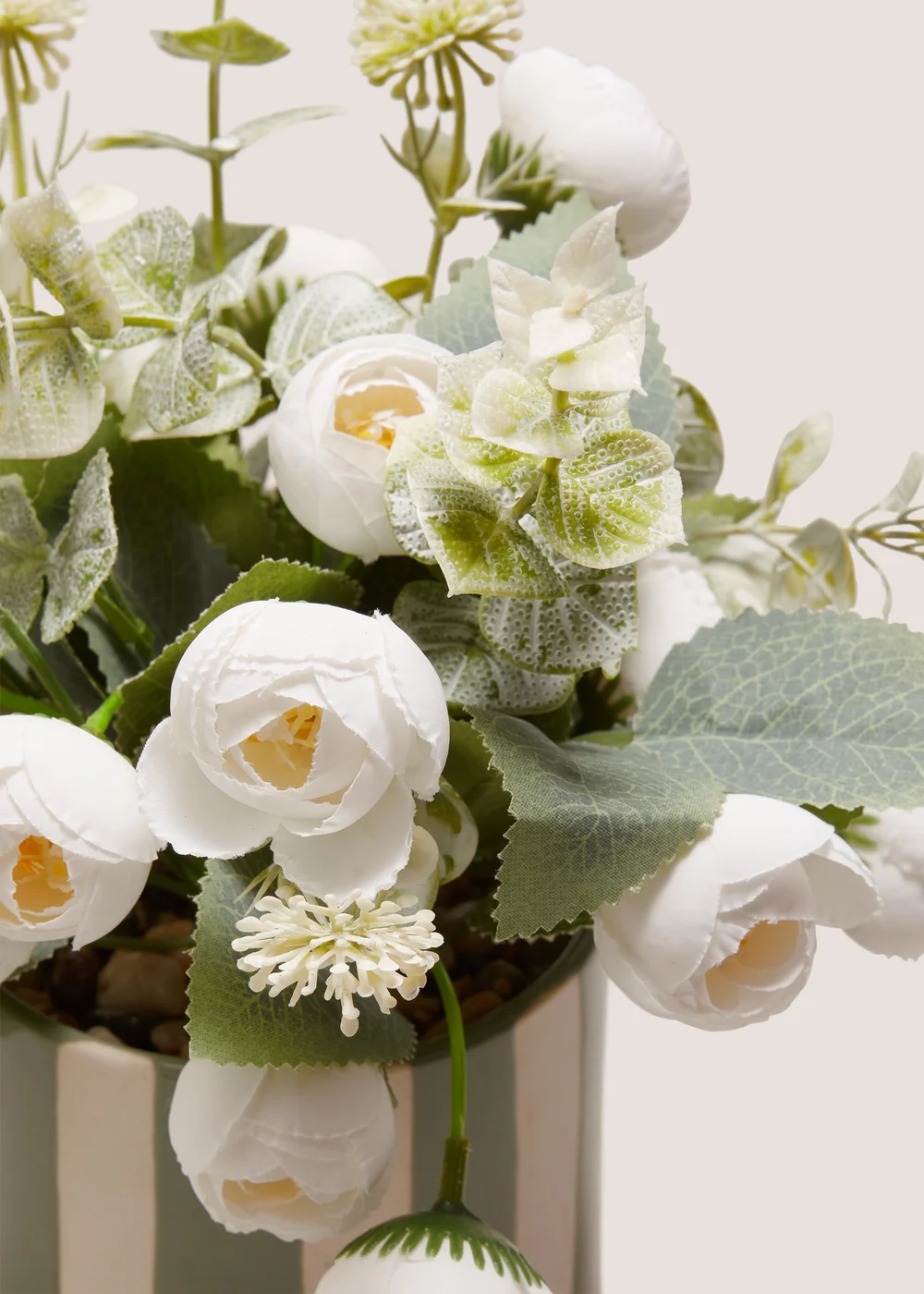 Peony Buds In Stripe Pot Image 2