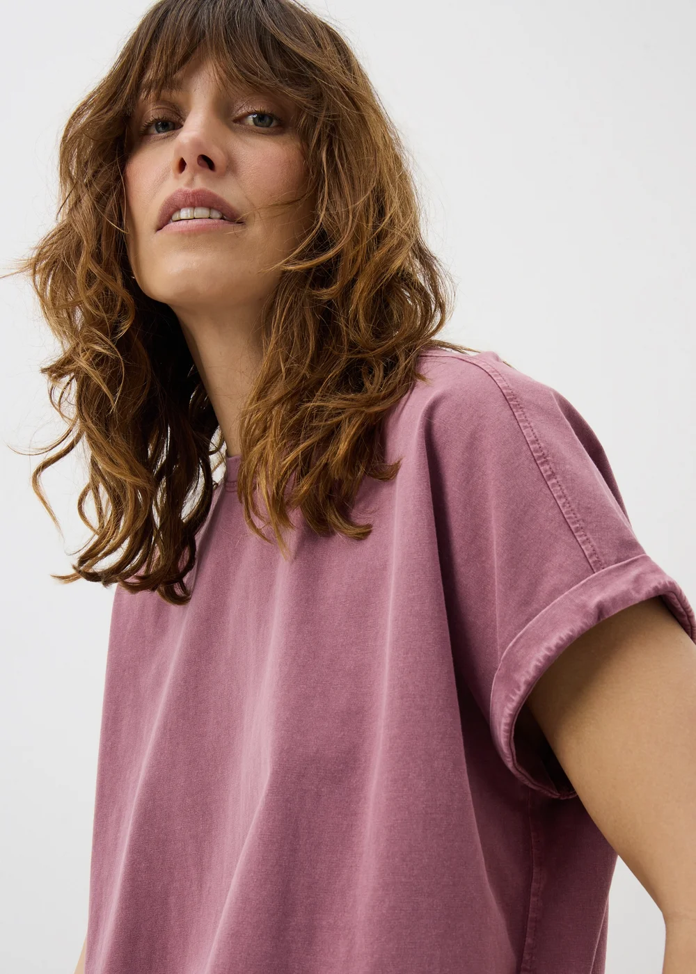 Raspberry Acid Wash Longline T-Shirt - Small Image 2