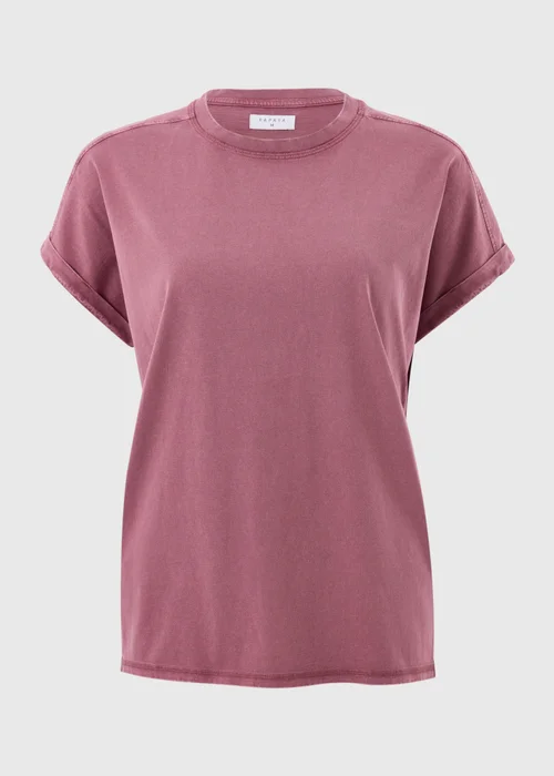 Raspberry Acid Wash Longline T-Shirt - Small Image 3