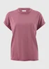 Raspberry Acid Wash Longline T-Shirt - Small Image 1