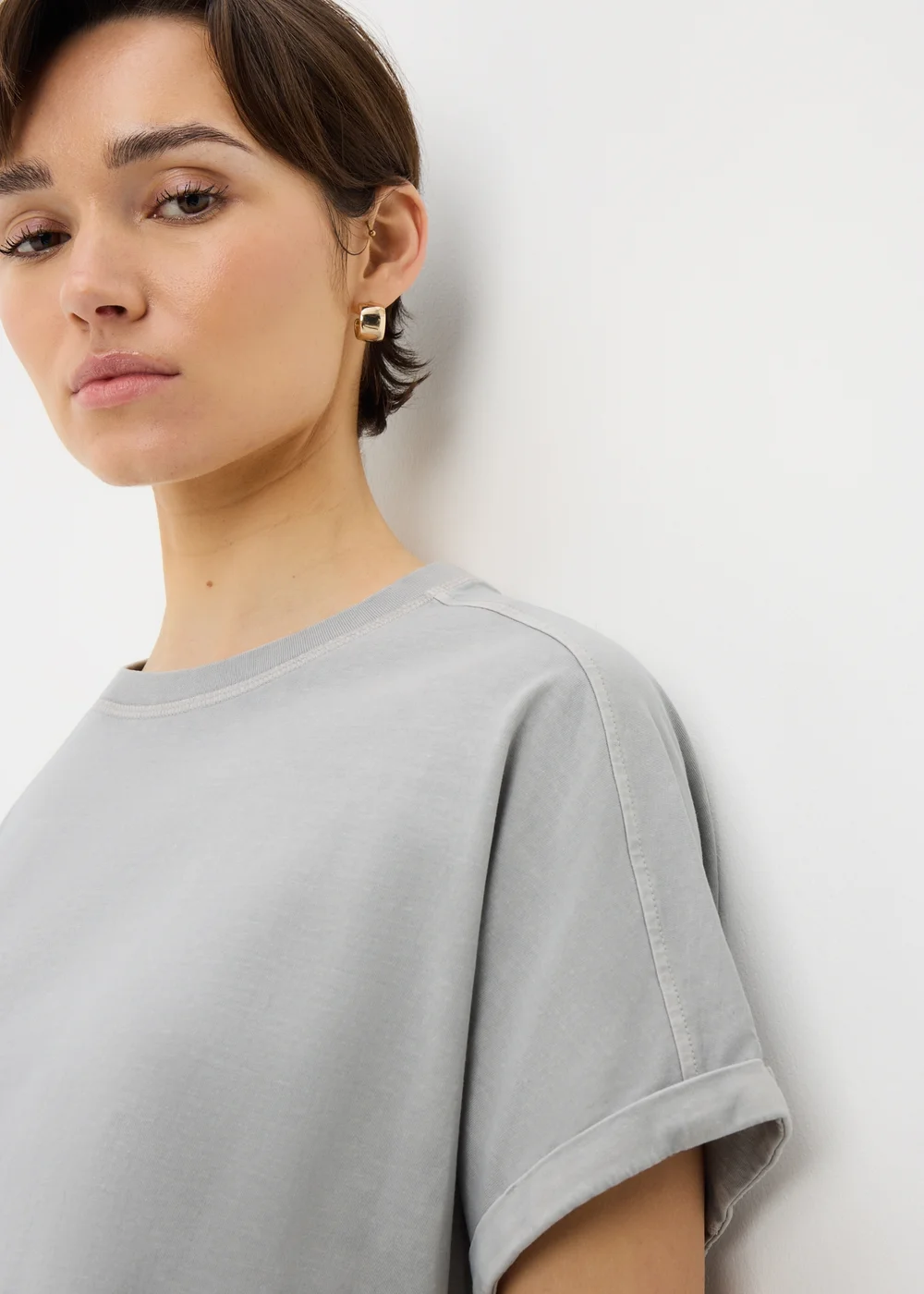 Blue Acid Wash Longline T-Shirt - Small Image 2