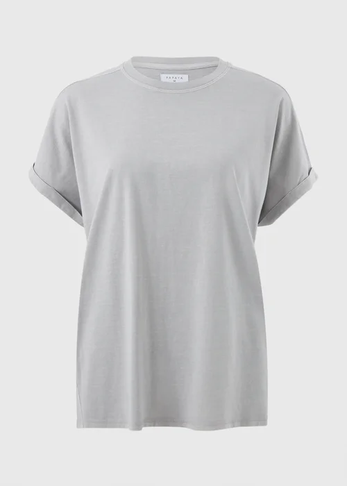 Blue Acid Wash Longline T-Shirt - Small Image 4