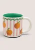 Green Sorrento Striped Mug Image 1