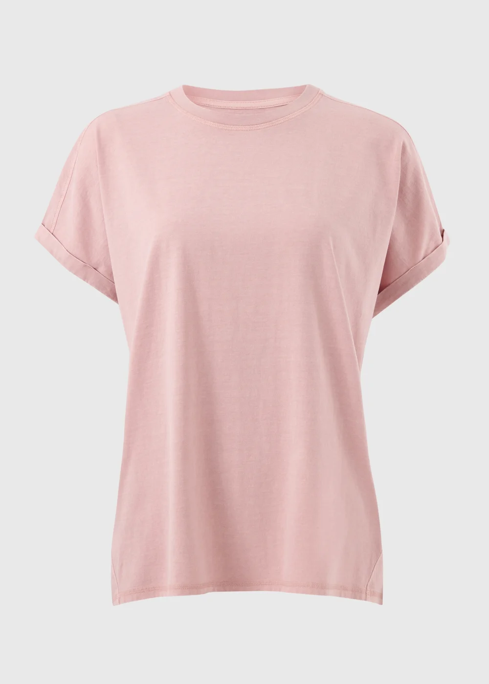 Nude Pink Longline T-Shirt - Small Image 1
