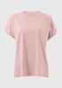 Nude Pink Longline T-Shirt - Small Image 1