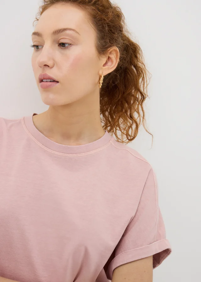 Nude Pink Longline T-Shirt