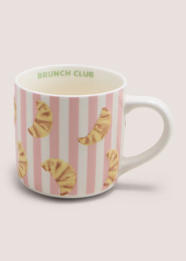 Brunch Club Striped Embossed Mug