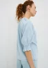 Blue Chambray Popover Co Ord Blouse - Size 8 Image 3