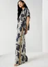 Et Vous Multi Floral Stripe Wide Leg Co Ord Trousers - Size 10 29 leg Image 1
