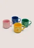 4 Pack Sorrento Wax Resist Mugs Image 1