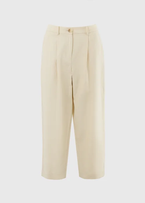 Et Vous Cream Barrel Leg Trousers - 10/L31 Image 4