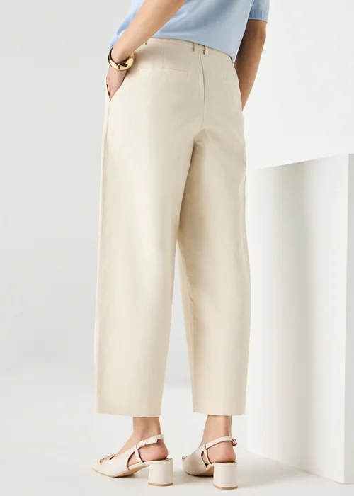 Et Vous Cream Barrel Leg Trousers - 10/L31 Image 3
