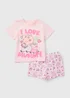 Peppa Pig Girls Pink I Love Mummy Pyjama Set (1-7yrs) - 1 to 1 half years Image 1