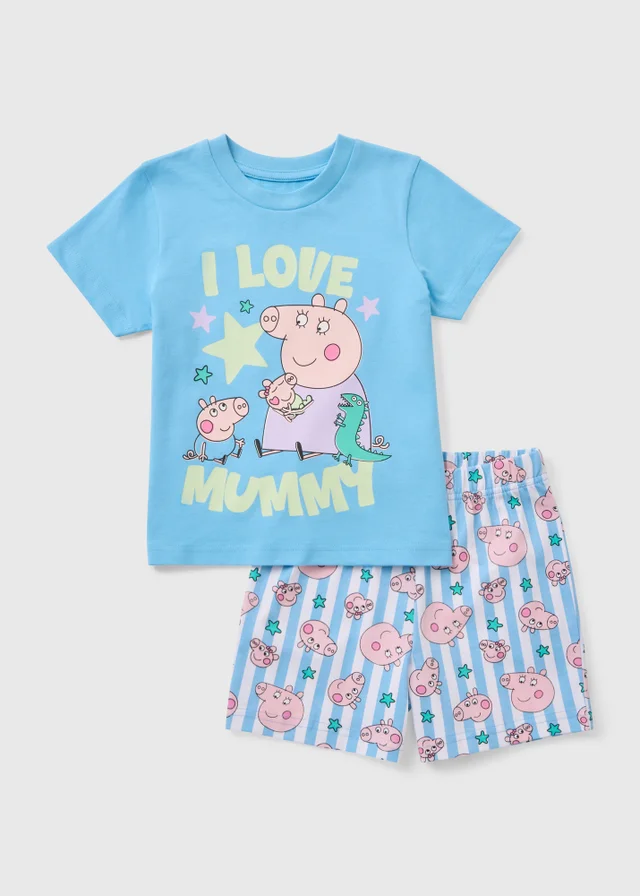 Peppa Pig Boys Blue George I Love Mummy Pyjama Set (1-7yrs)
