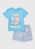 Peppa Pig Boys Blue George I Love Mummy Pyjama Set (1-7yrs) - 1 to 1 half years Image 1