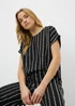 Black Stripe Co Ord Top - Size 8 Image 1