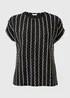 Black Stripe Co Ord Top - Size 8 Image 4