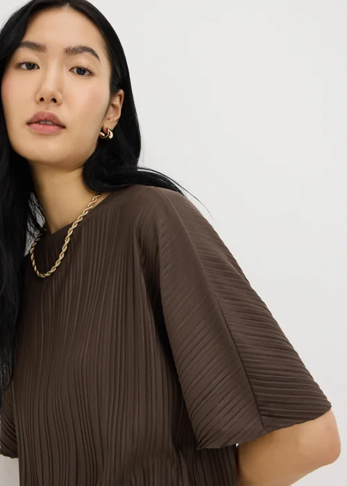 Chocolate Brown Pleated Co Ord Top - 12 Image 3