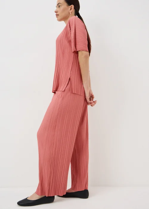 Dusty Pink Pleated Co Ord Top - Size 8 Image 1