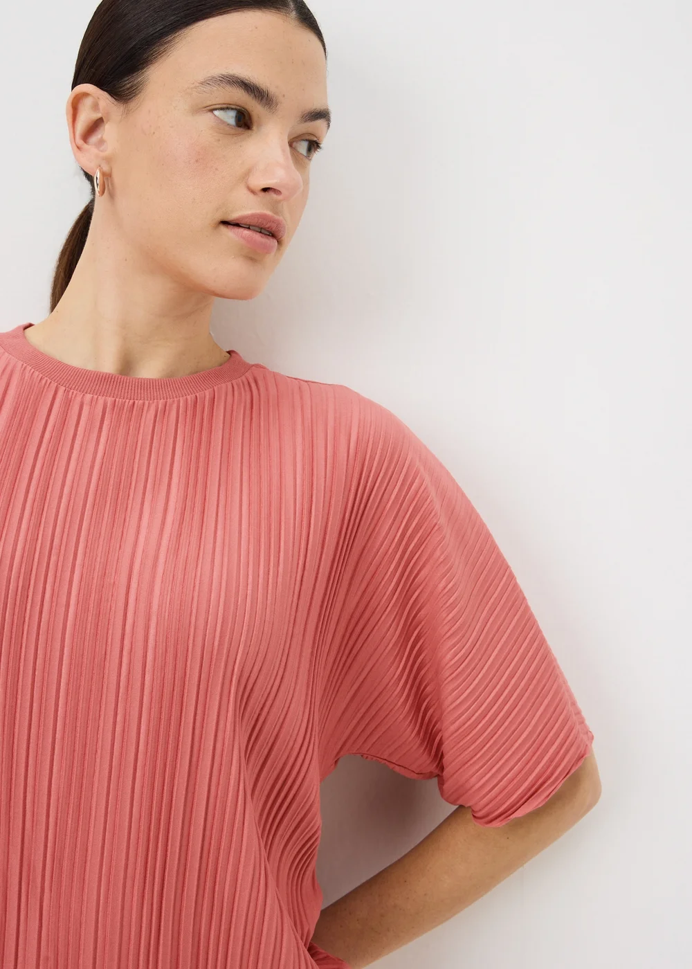 Dusty Pink Pleated Co Ord Top - Size 8 Image 3