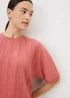 Dusty Pink Pleated Co Ord Top - Size 8 Image 3
