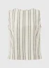 Cream Stripe Co Ord Vest Top - Size 8 Image 1