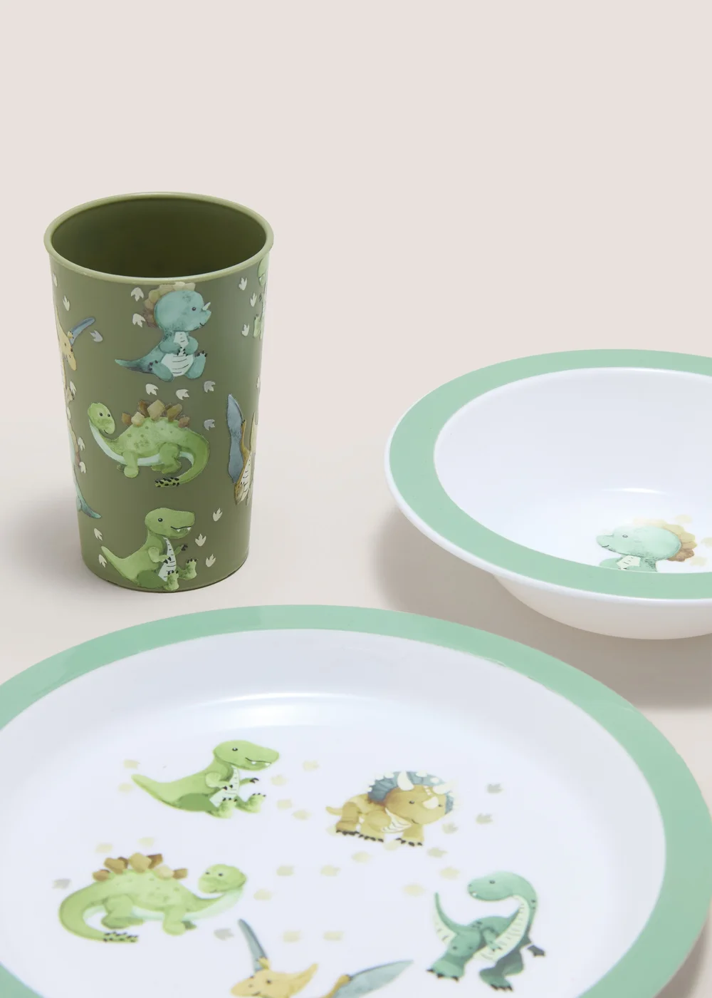 3 Piece Kids Dino Dinner Set Image 2