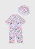 Peppa Pig Girls Lilac Surf Suit & Hat Set (12mths-5yrs) - Age 12 - 18 Months Image 1