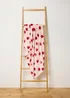 Pink Strawberry Print Fleece Throw Image 1
