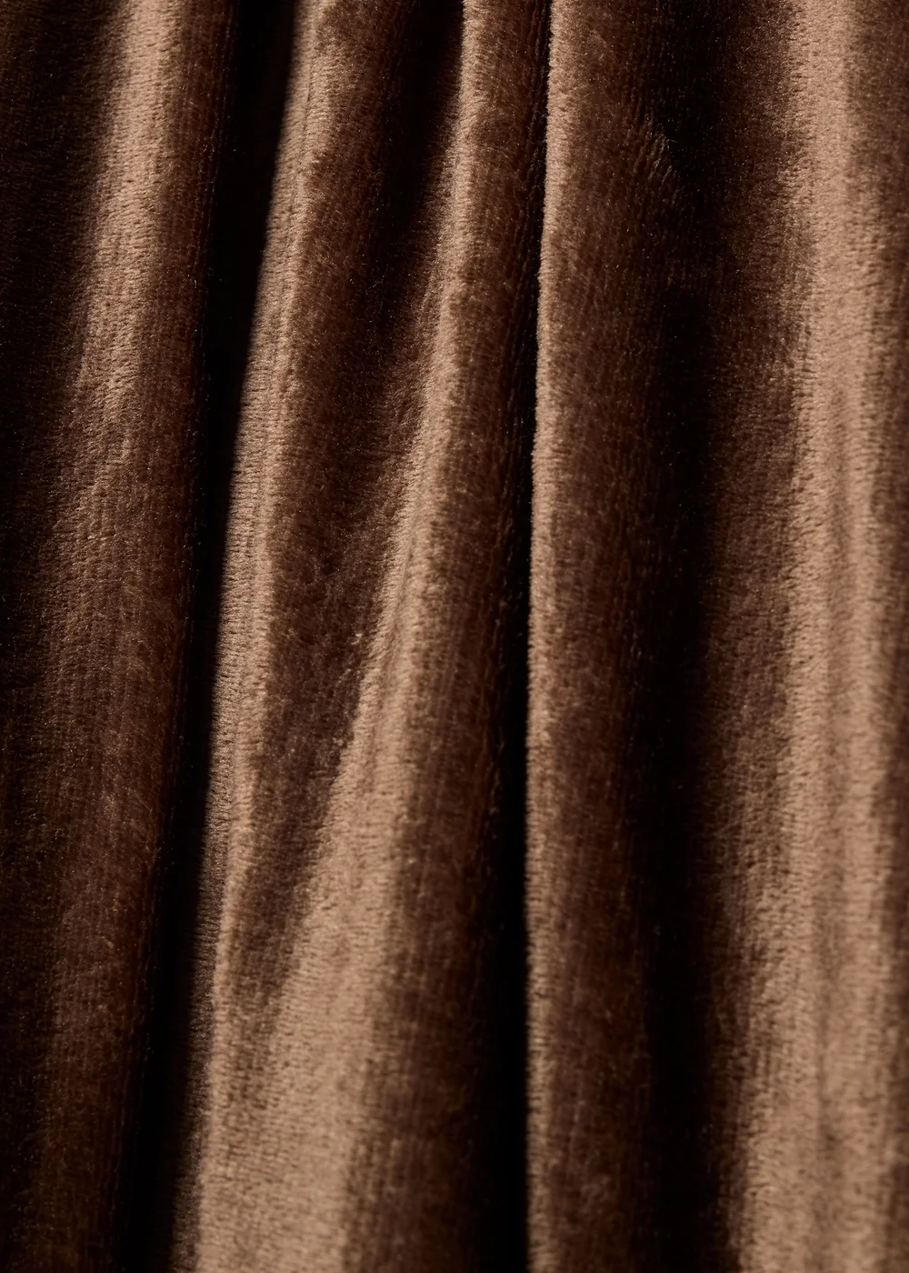 Brown Plain Fleece Throw Image 2