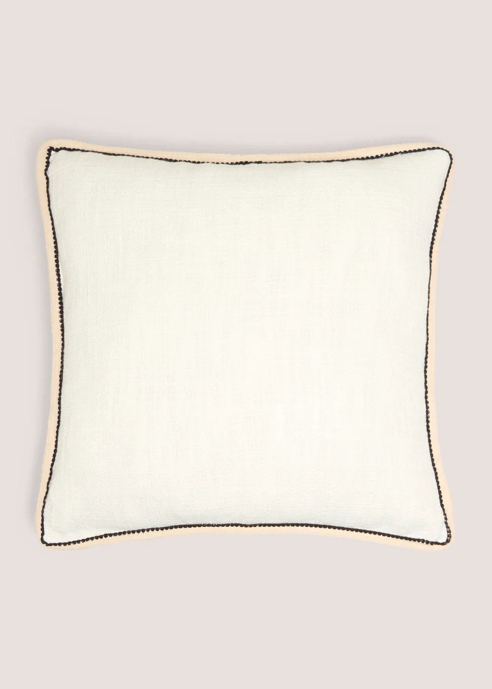 Ivory Textured Contrast Cushion Image 1