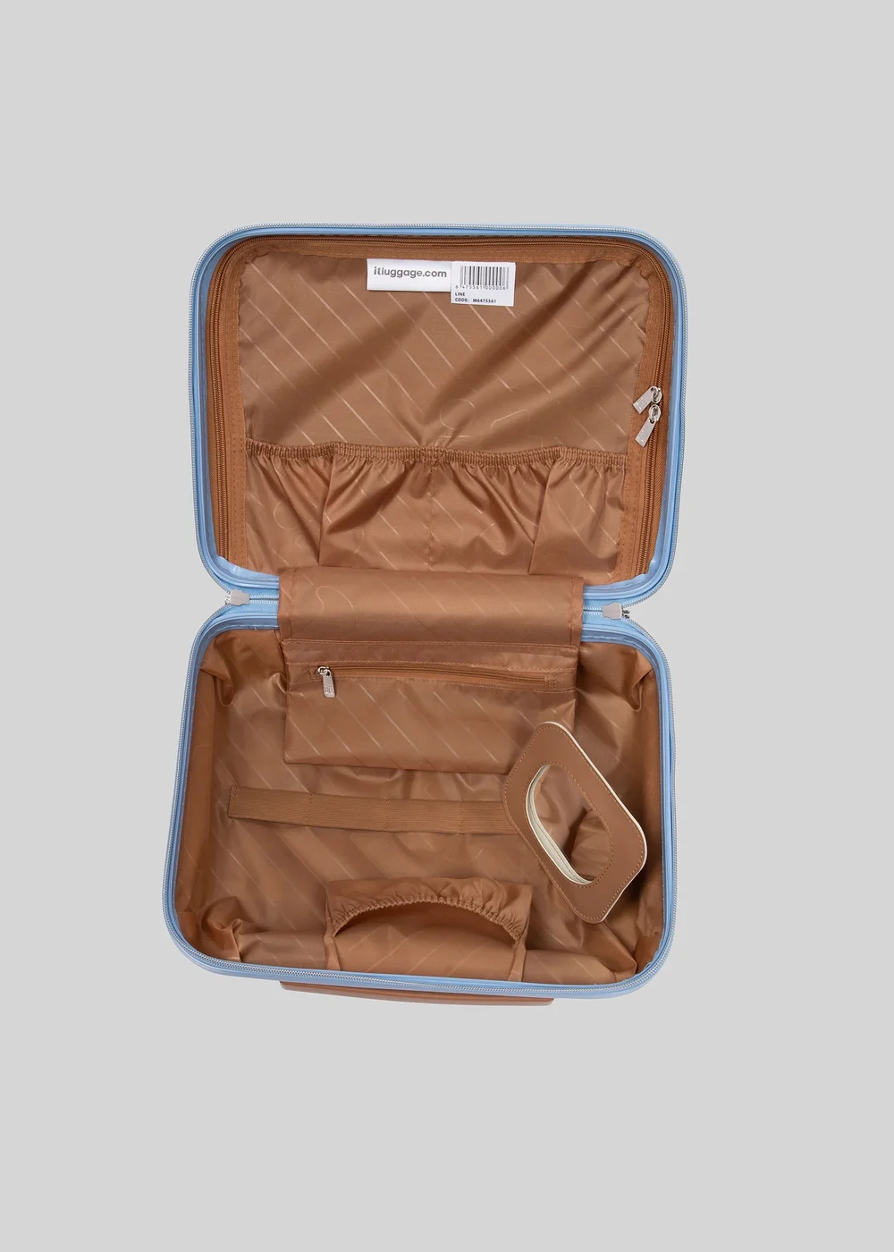 IT Luggage Blue Fascinate Hard Suitcase - VANITY Image 4