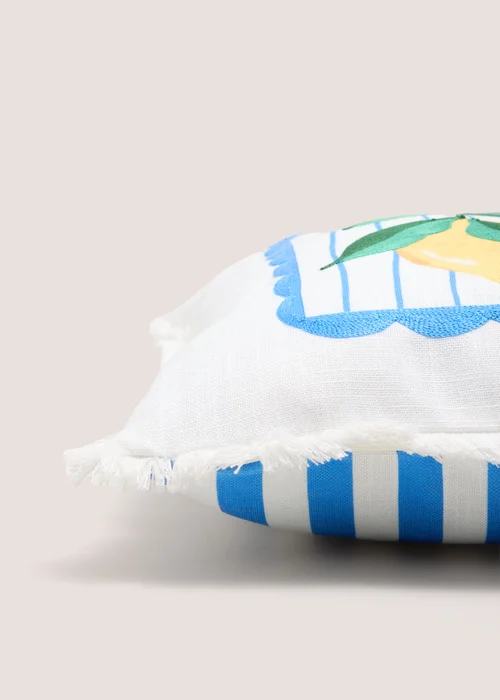 Amalfi Lemon Sequin Cushion Image 2