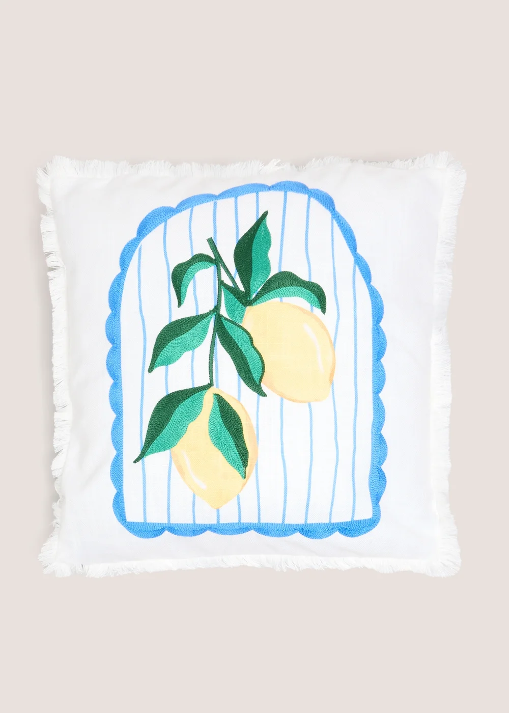 Amalfi Lemon Sequin Cushion Image 1