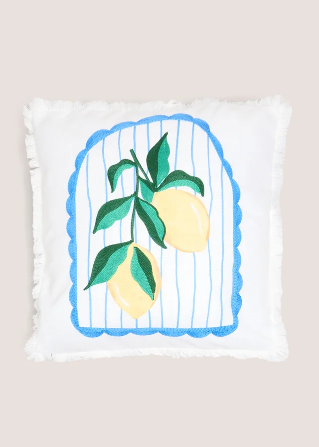 Amalfi Lemon Sequin Cushion
