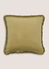 Green Fringe Cushion Image 1