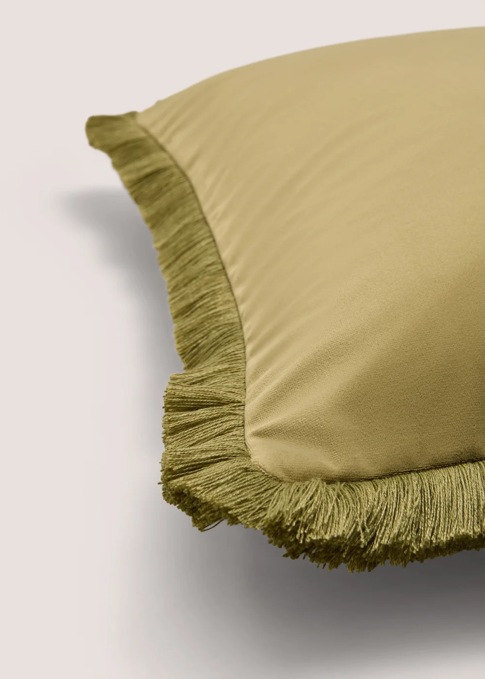 Green Fringe Cushion Image 2
