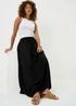 Black Cheesecloth Maxi Skirt - Size 8 Image 3