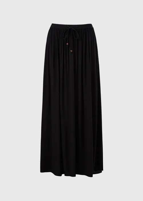 Black Cheesecloth Maxi Skirt - Size 8 Image 4