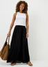 Black Cheesecloth Maxi Skirt - Size 8 Image 1