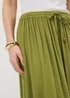 Khaki Cheesecloth Maxi Skirt - Size 8 Image 2