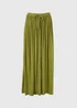 Khaki Cheesecloth Maxi Skirt - Size 8 Image 4