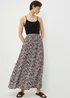 Brown Zebra Print Cheesecloth Maxi Skirt - Size 8 Image 1