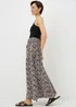 Brown Zebra Print Cheesecloth Maxi Skirt - Size 8 Image 3