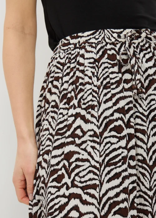 Brown Zebra Print Cheesecloth Maxi Skirt - Size 8 Image 2