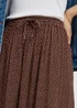 Chocolate Brown Spot Cheesecloth Maxi Skirt - Size 8 Image 2