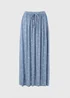 Blue Ditsy Floral Cheesecloth Maxi Skirt - Size 8 Image 4